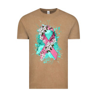Vintage Coffee cancer ribbon Vintage Tee - CowGirlArtShop