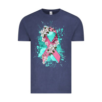 Vintage Denim cancer ribbon Vintage Tee - CowGirlArtShop