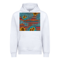 White sunflower gemstone serape tumbler Urban Hoodie - AdoDesignShop
