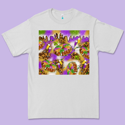 Mardi Gras With King Cake Premium Tee Designed By Nancycooperartshop