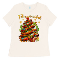 Bone Christmas Feliz Navidad Ladies Tee - NancyCooperArtShop