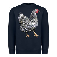 Navy wyandotte chicken Heavyweight Sweatshirt - LillyAllenDesigns