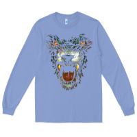 Colony Blue Werewolf Face Lycan Gothic Horror Occult Scary Halloween Long Sleeve Tee - longCreatives