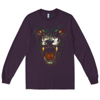 Plum Werewolf Face Lycan Gothic Horror Occult Scary Halloween Long Sleeve Tee - longCreatives
