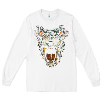 White Werewolf Face Lycan Gothic Horror Occult Scary Halloween Long Sleeve Tee - longCreatives