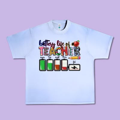 Battery Life Of Teacher Urban Heavy Tee Designed By Cowgirlartshop