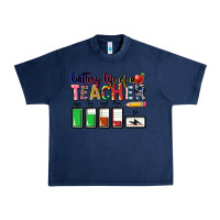 Navy battery life of teacher Urban Heavy Tee - CowGirlArtShop