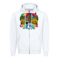 White camp more worry less with caravan Zipper Hoodie - Artiststas