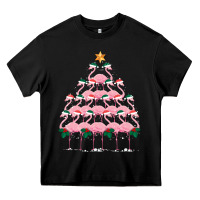 Black Christmas Tree Flamingo Heavy Core Tee - Bettercallsaul