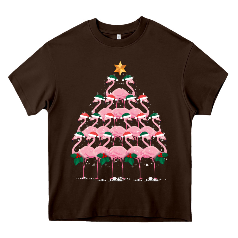 Christmas Tree Flamingo Heavy Core Tee by Bettercallsaul | Teevron