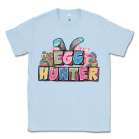 Dusty Blue Egg hunter plate letters Easter Day Classic Tee - HowdyJamesFarm