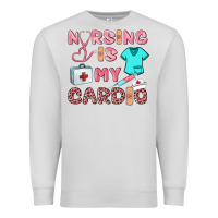 Dove Grey nursing is my cardio Premium Sweatshirt - BarkalooDesign