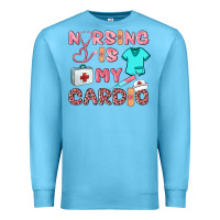 Ocean Blue nursing is my cardio Premium Sweatshirt - BarkalooDesign