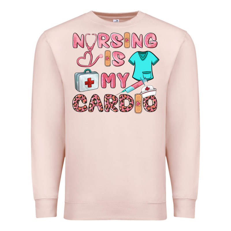 Nursing Is My Cardio Premium Sweatshirt by BarkalooDesign | Teevron