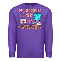 Purple nursing is my cardio Premium Sweatshirt - BarkalooDesign