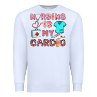 White nursing is my cardio Premium Sweatshirt - BarkalooDesign