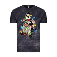 Cloud Black christmas cow gnome Vintage Tee - CowGirlArtShop