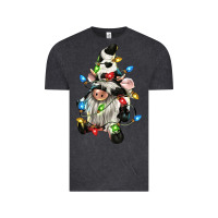 Vintage Black christmas cow gnome Vintage Tee - CowGirlArtShop