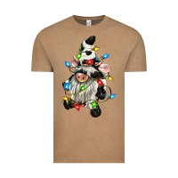 Vintage Coffee christmas cow gnome Vintage Tee - CowGirlArtShop