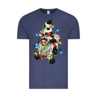 Vintage Denim christmas cow gnome Vintage Tee - CowGirlArtShop