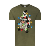 Vintage Olive christmas cow gnome Vintage Tee - CowGirlArtShop