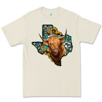 Bone texas map highland cow Premium Tee - Jasminsmagicworld