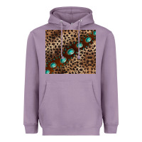 Lavender leopard gemstone leather Heavyweight Hoodie - BarkalooDesign