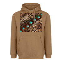Toasted Coconut leopard gemstone leather Heavyweight Hoodie - BarkalooDesign