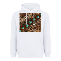 White leopard gemstone leather Heavyweight Hoodie - BarkalooDesign