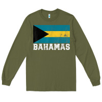 Army Green Bahamas Flag Country Men Women Kids Christmas Gift Family Long Sleeve Tee - longCreatives