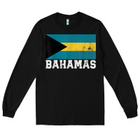 Black Bahamas Flag Country Men Women Kids Christmas Gift Family Long Sleeve Tee - longCreatives