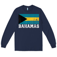 Navy Bahamas Flag Country Men Women Kids Christmas Gift Family Long Sleeve Tee - longCreatives