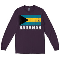 Plum Bahamas Flag Country Men Women Kids Christmas Gift Family Long Sleeve Tee - longCreatives
