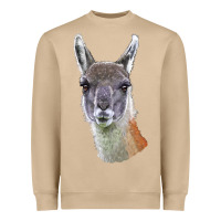Mushroom Guanaco Llama Head Heavyweight Sweatshirt - LillyAllenDesigns
