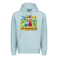 Blue Mist Hello Summer Premium Hoodie - CowhideDigitalArt