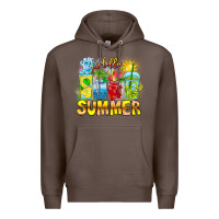 Coffee Hello Summer Premium Hoodie - CowhideDigitalArt