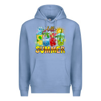 Colony Blue Hello Summer Premium Hoodie - CowhideDigitalArt
