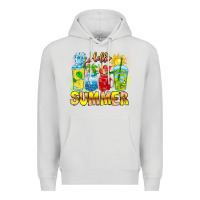 Dove Grey Hello Summer Premium Hoodie - CowhideDigitalArt