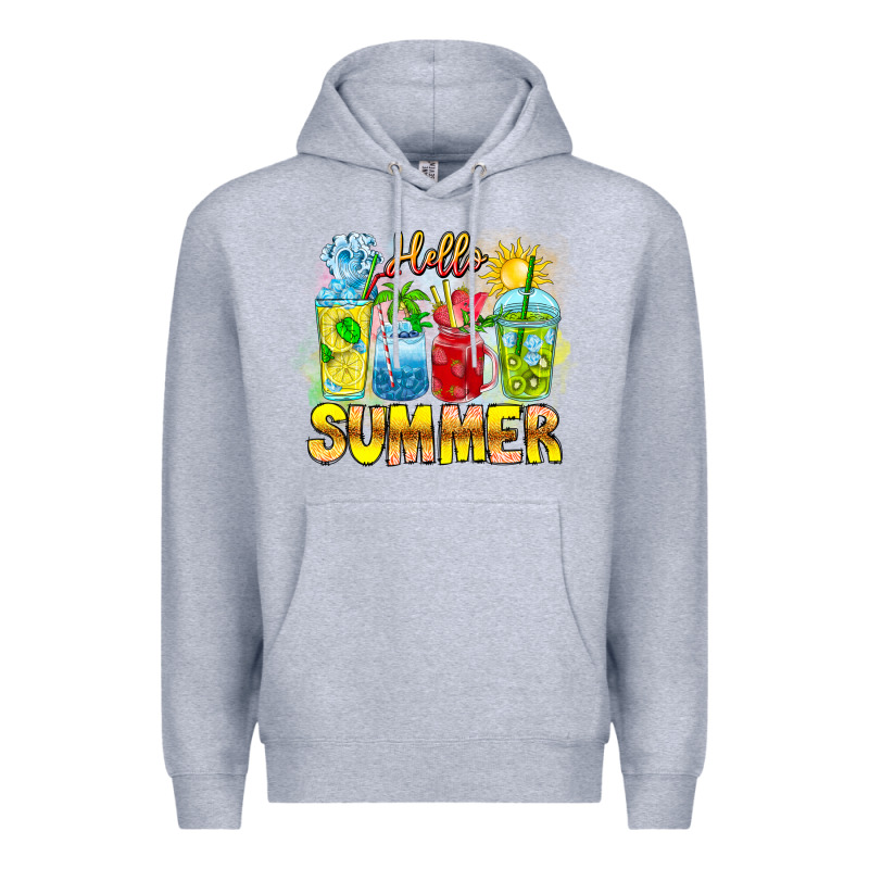Hello Summer Premium Hoodie by CowhideDigitalArt | Teevron
