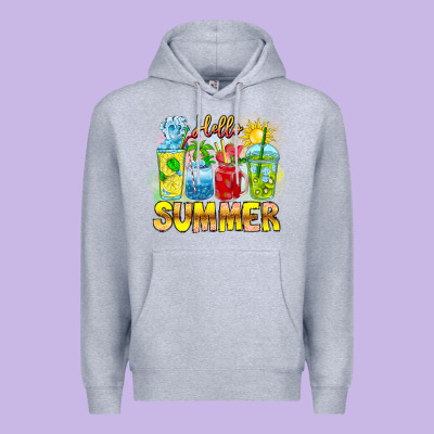 Hello Summer Premium Hoodie Designed By Cowhidedigitalart