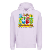 Lilac Hello Summer Premium Hoodie - CowhideDigitalArt