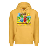 Mustard Hello Summer Premium Hoodie - CowhideDigitalArt