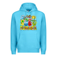 Ocean Blue Hello Summer Premium Hoodie - CowhideDigitalArt