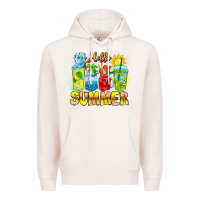 Pale Pink Hello Summer Premium Hoodie - CowhideDigitalArt