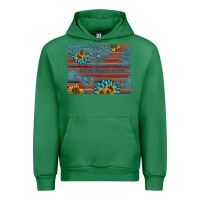 Emerald sunflower gemstone serape background Urban Hoodie - AdoDesignShop