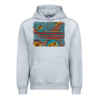 Heather Grey sunflower gemstone serape background Urban Hoodie - AdoDesignShop