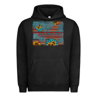 Pigment Black sunflower gemstone serape background Urban Hoodie - AdoDesignShop