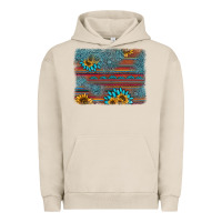 Pigment French Oak sunflower gemstone serape background Urban Hoodie - AdoDesignShop