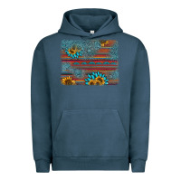 Pigment Midnight Navy sunflower gemstone serape background Urban Hoodie - AdoDesignShop
