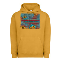 Pigment Peanut Butter sunflower gemstone serape background Urban Hoodie - AdoDesignShop